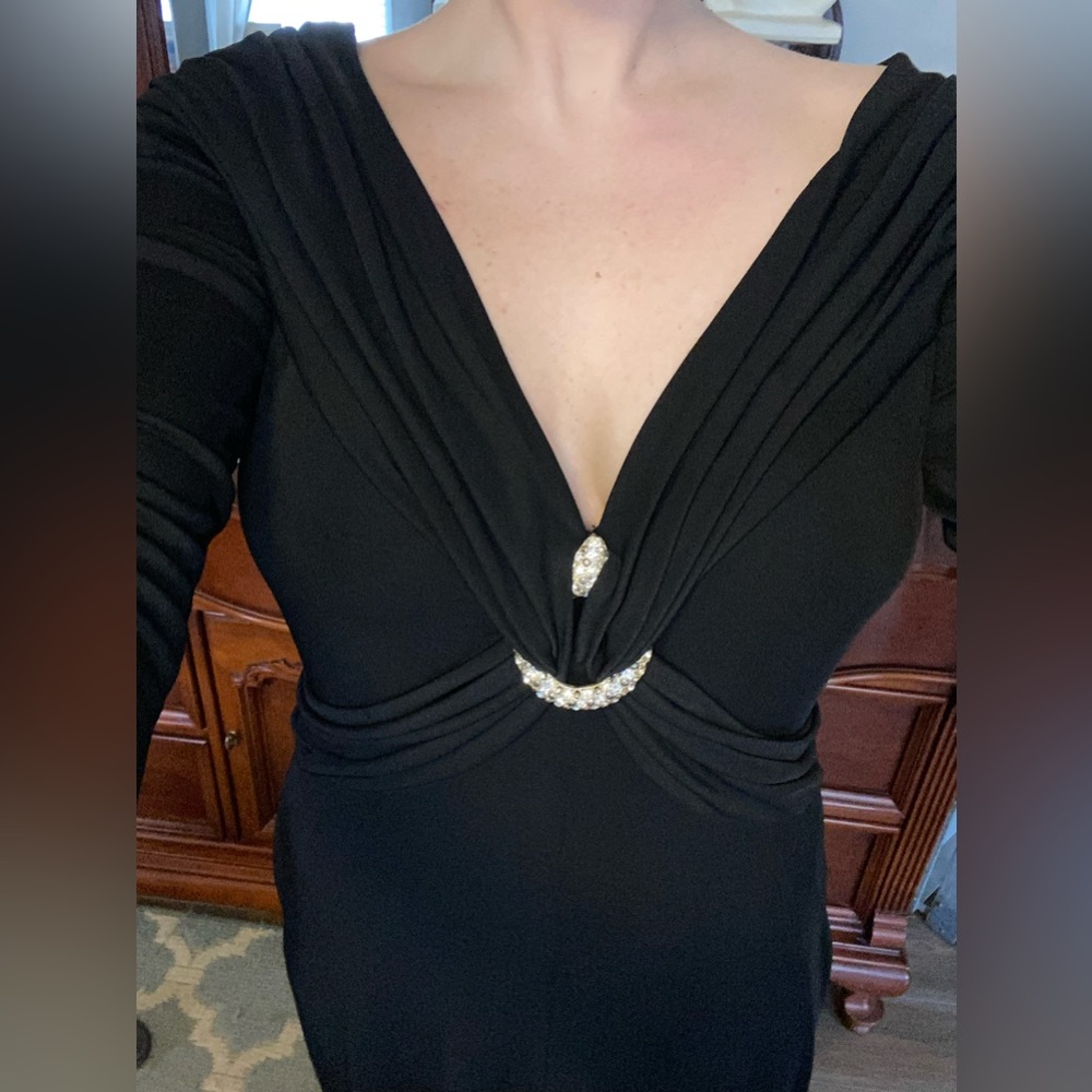 Tadashi Vintage Long Black Gown. Size L